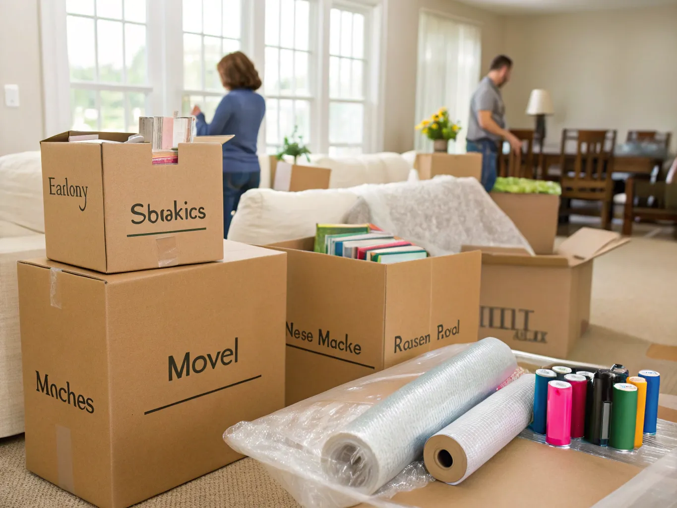 Relocation assistance by Nuvellira Organized moving boxes and relocation process